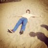 making sand angels